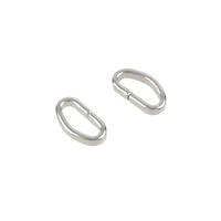 12 Packs: 72 ct. (864 total) 10mm Rhodium Cording D-Rings by Bead Landing™