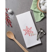 DII® Green Check & White Happy Holidays Dishtowel Set