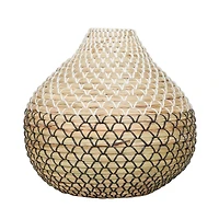 Brown Seagrass Handmade Woven Vase 14" x 14" x 13"
