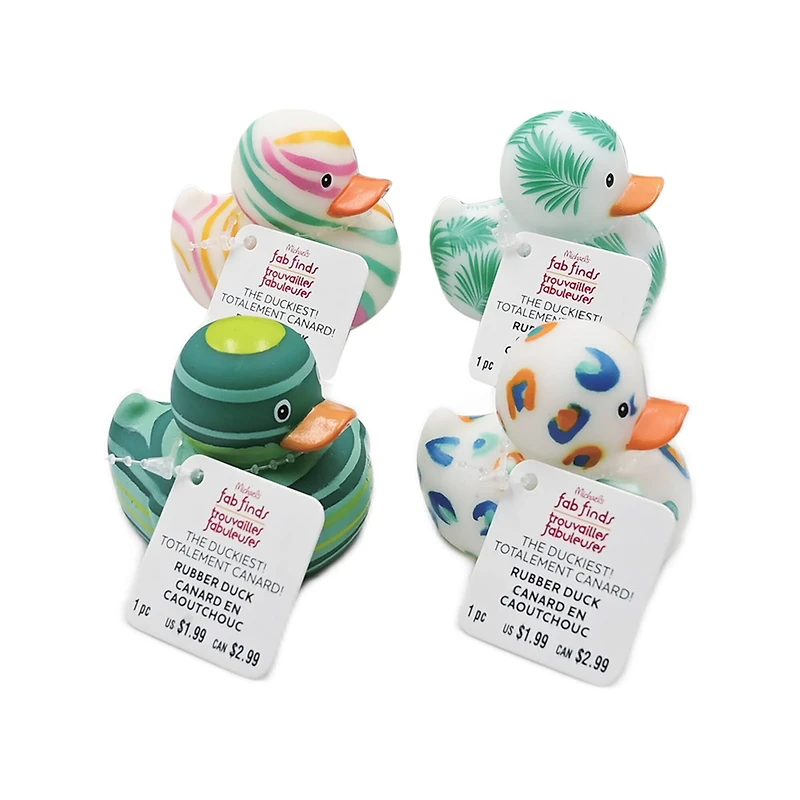 Assorted 2" Pattern Rubber Duck, 1pc. by Fab Finds