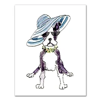 Cute Fashion Hat Dog 1 Canvas Wall Art