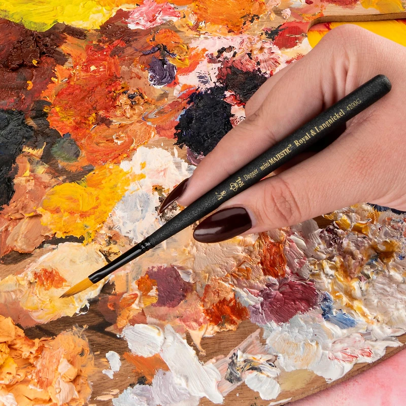 Royal & Langnickel® Mini Majestic™ Short Handle Dagger Brush, 1/8"