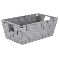 Simplify Small Grey Woven Storage Shelf Baskets, 2ct.