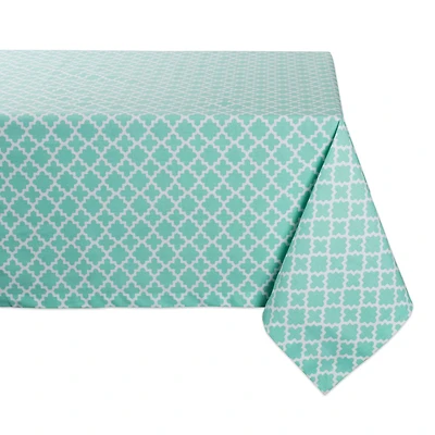 Aqua Lattice Tablecloth 60" x 104"