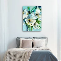 White Floral Still Life Canvas Giclee
