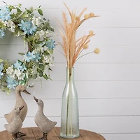 16.75" Green Glass Bottle Vases, 4ct.