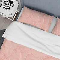 Designart 'Living Coral Pink' Mid-Century Duvet Cover Set