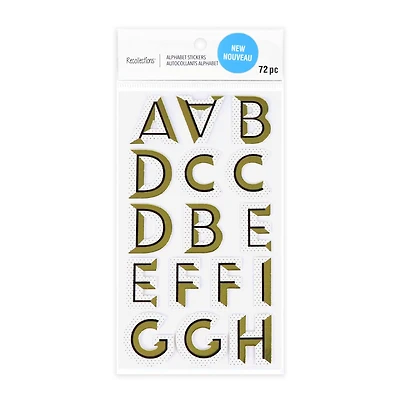Gold Drop Shadow Alphabet Stickers by Recollections™
