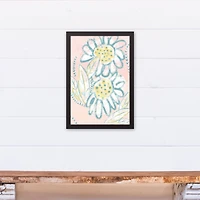 Bright Funky Florals 12" x 18" Black Framed Canvas