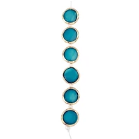 Teal & Gold Faceted Glass Coin Bead Mix by Bead Landing™