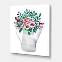 Designart - Bouquets of Flowers In Rustic Flowering Pot