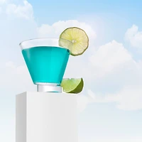 JoyJolt® 8.6oz. Aqua Vitae Round Off Base Martini Glasses, 2ct.
