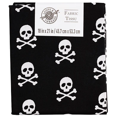 Black Skull Fabric By Loops & Threads®