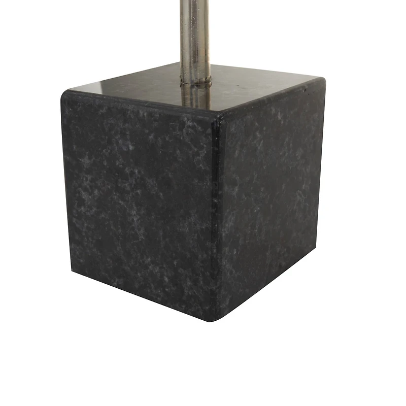 CosmoLiving by Cosmopolitan Silver Marble Contemporary Sculpture, 24" x 21"