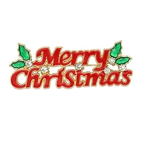 Red Merry Christmas Brooch by Celebrate It™