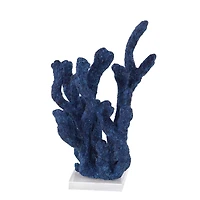 13" Blue Coral Coastal Sculpture
