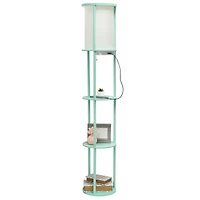 Simple Designs™ 62.5" Round Floor Lamp with 2 USB Ports and 1 Outlet