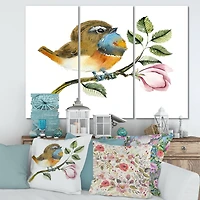 Designart - Bluethroat Bird On A Branch