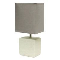 11.8" Simple Designs Stone Table Lamp