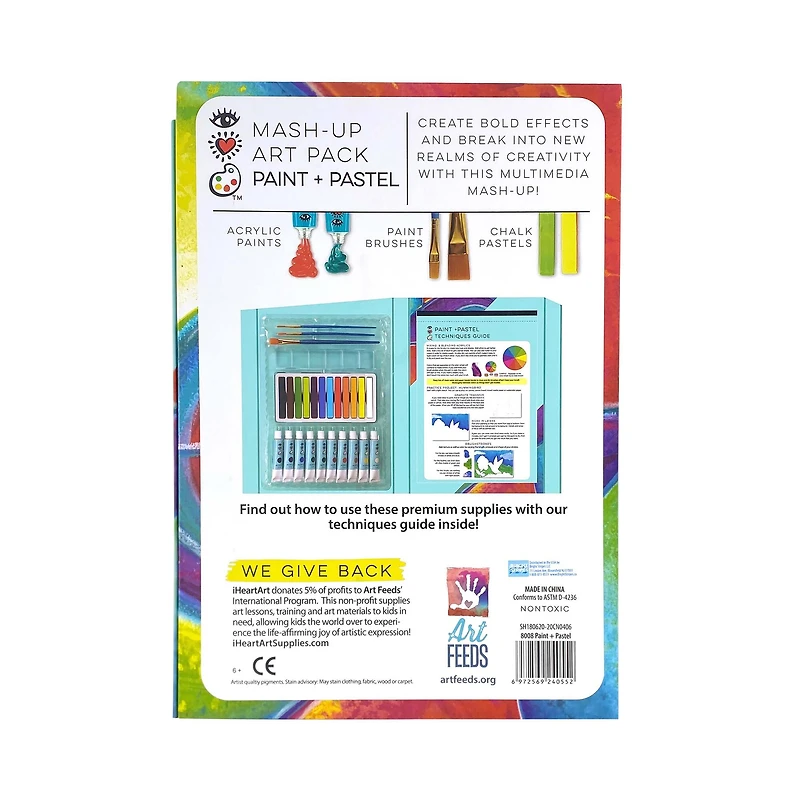 Bright Stripes Paint & Pastel Mash Up Art Pack