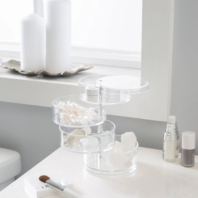 Simplify 7" Swivel Cosmetic & Jewelry 4 Tier Holder