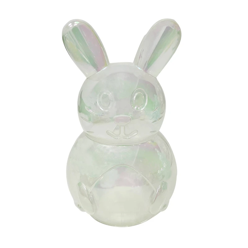 10" Iridescent Plastic Easter Bunny Container by Creatology™