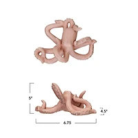 Hello Honey® 6.75" Pink Stoneware Octopus Accent Décor with Reactive Glaze