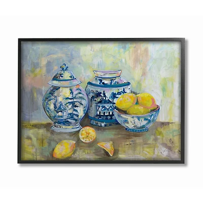 Stupell Industries Lemons & Pottery Painting Wall Accent with Frame