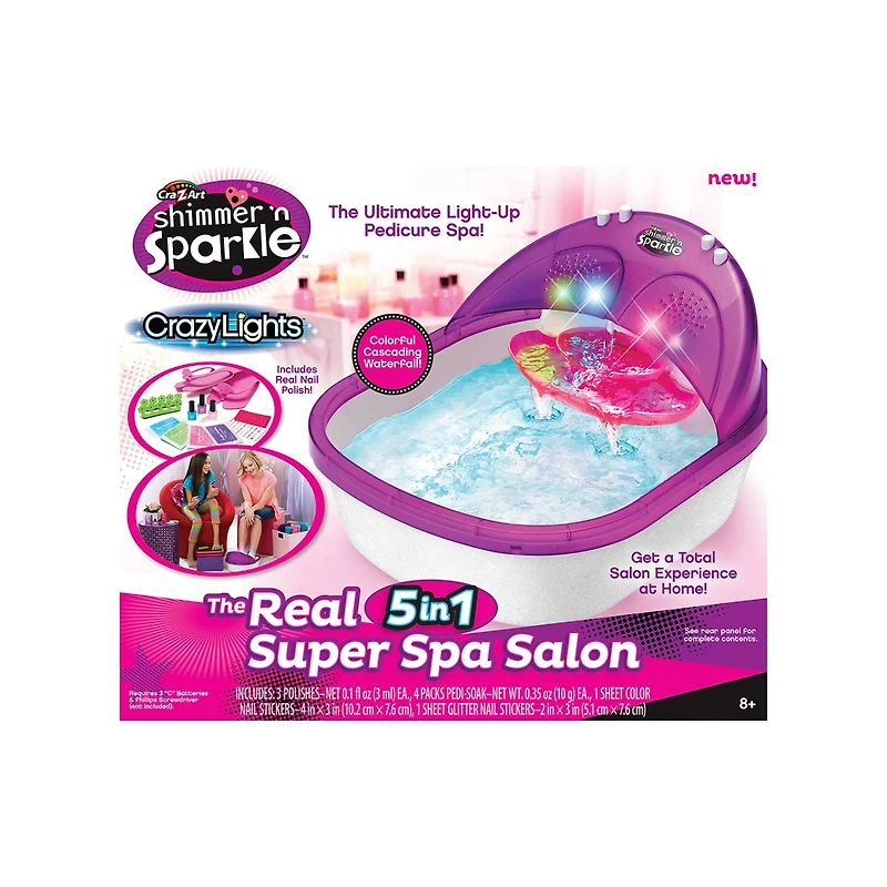 Cra-Z-Art Shimmer 'N Sparkle Crazy Lights The Real 5-in-1 Super Spa Salon
