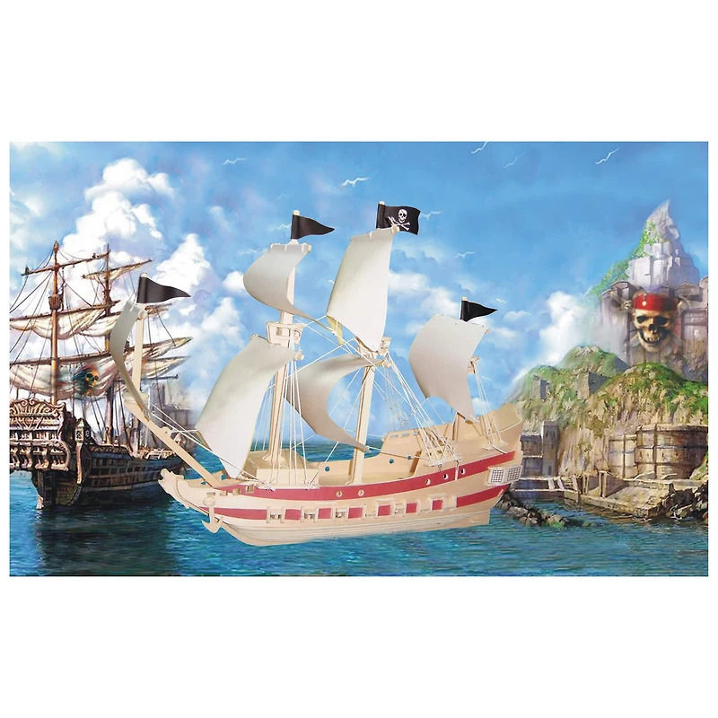 University Games Pirate Ship 139 Piece Wooden Puzzle