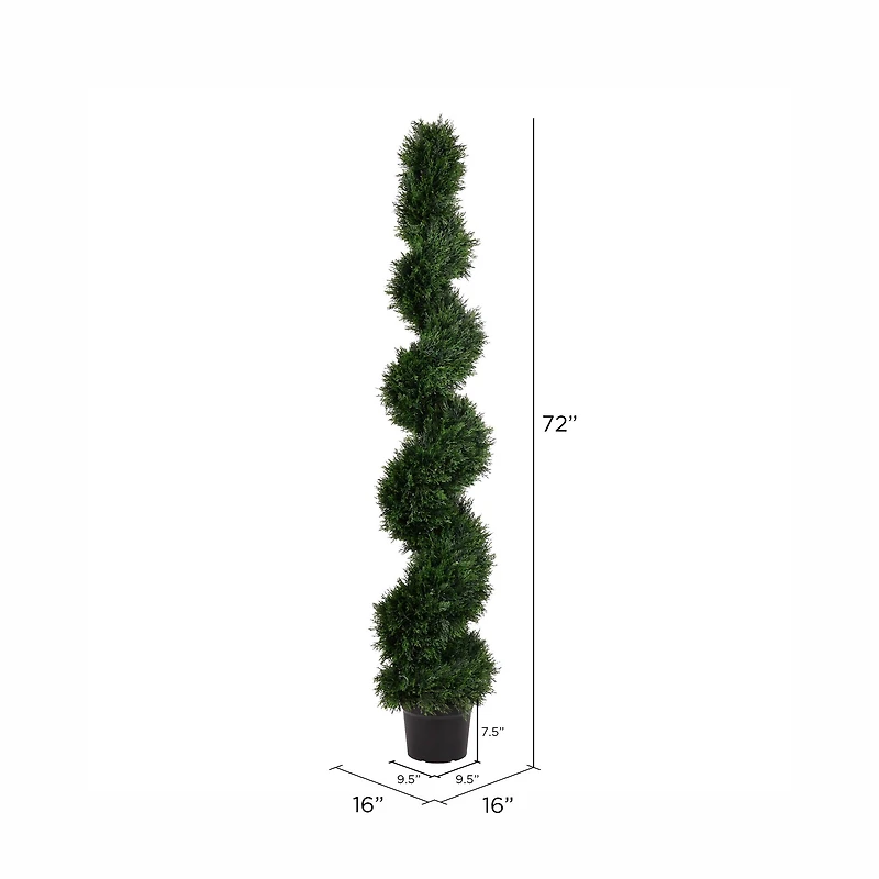 6ft. Potted Green Cedar Spiral Tree