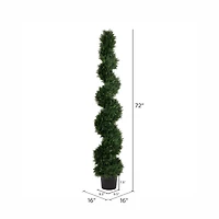 6ft. Potted Green Cedar Spiral Tree