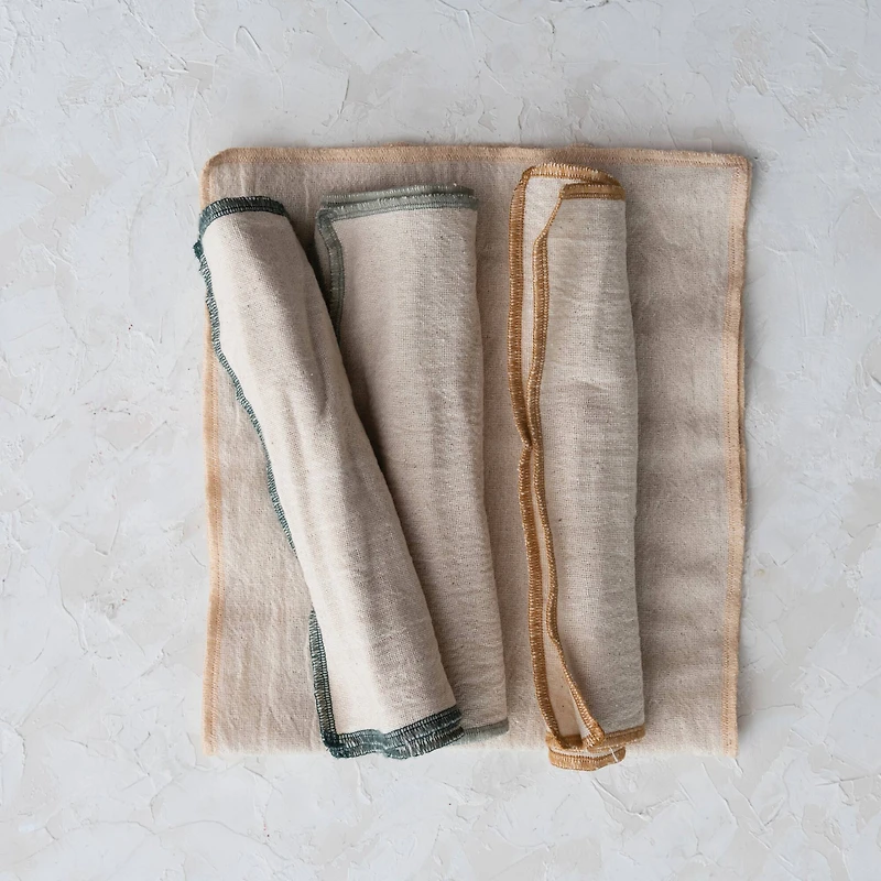 Hello Honey® Cotton Double Layer Burp Cloths with Embroidered Edge, 4ct.