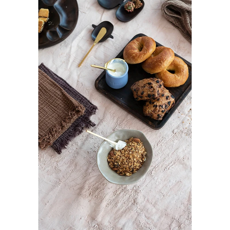 Hello Honey® Gilded Hammered Stainless Steel Appetizer Utensil Set