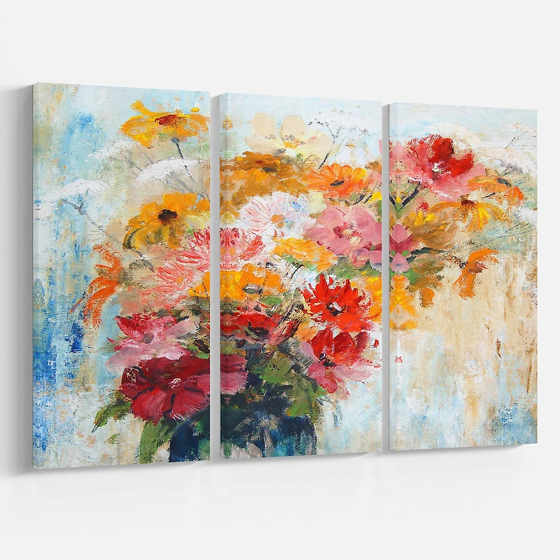 Designart - Flowers in Vase Painted