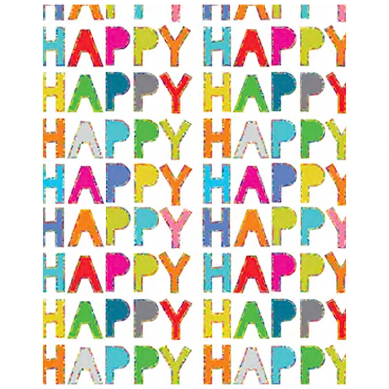 JAM Paper Happy Happy Happy Design Tissue Paper, 12ct.