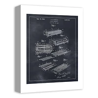Plastic Harmonica Patent 12" x 16" Canvas Wall Art