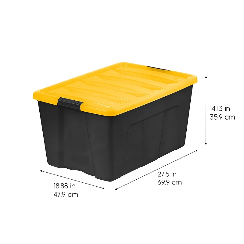 Iris® 94 Qt. Yellow, Plastic Storage Bins, , 3 Ct