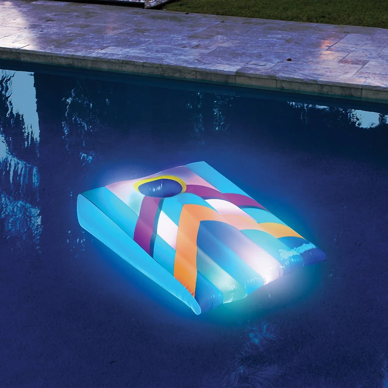 PoolCandy Illuminated Floating LED Cornhole Set