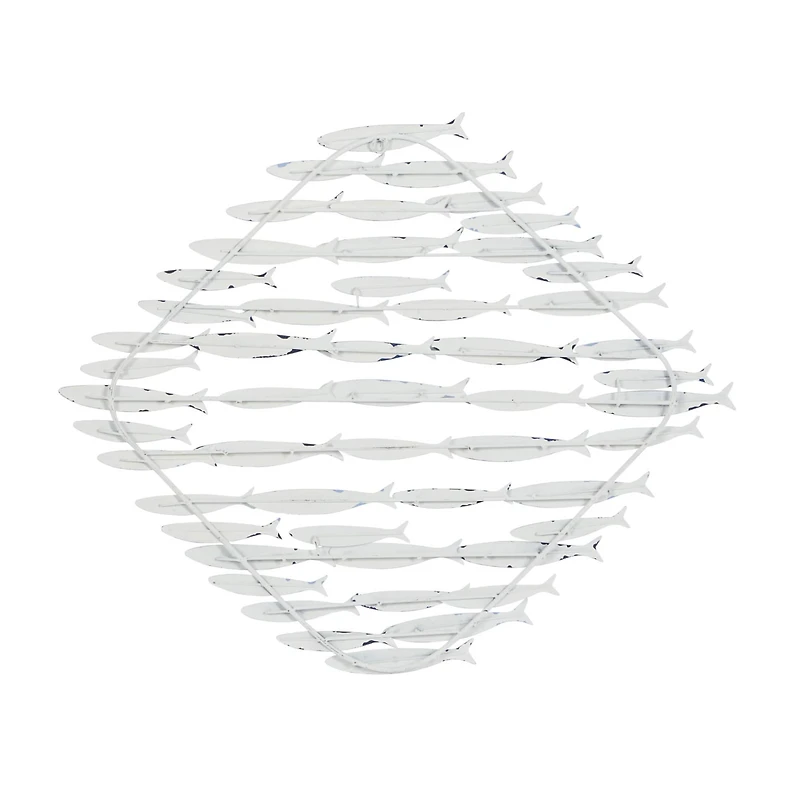 Blue Metal Coastal Wall Decor, 27" x 22"