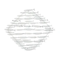 Blue Metal Coastal Wall Decor, 27" x 22"