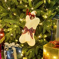 Glitzhome® 12.5" Bone Hooked Stocking