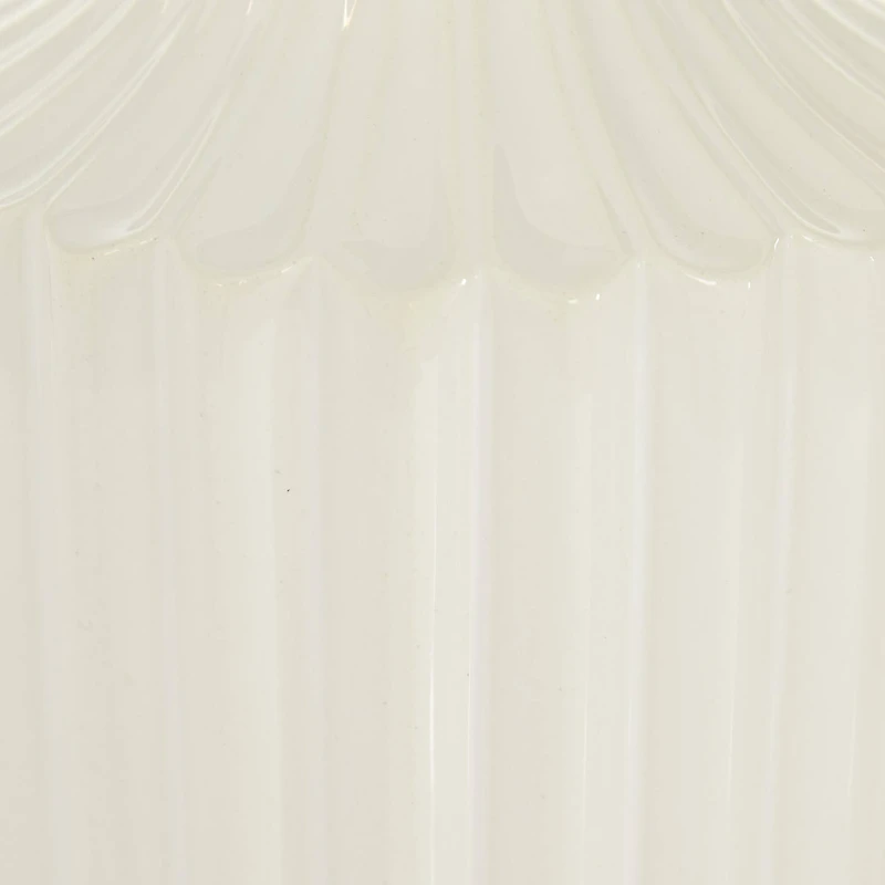 White Ceramic Modern Vase, 13" x 6" x 6"