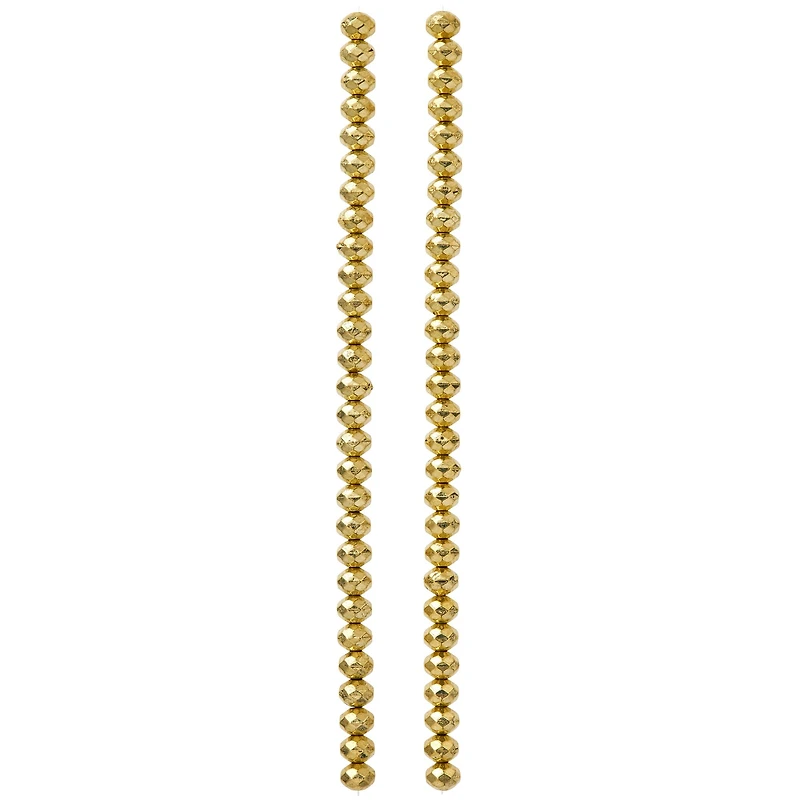 12 Pack: Hamilton Gold Antique Metal Rondelle Beads, 6mm by Bead Landing™