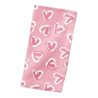 Pink Cute Hearts Beverage Napkin