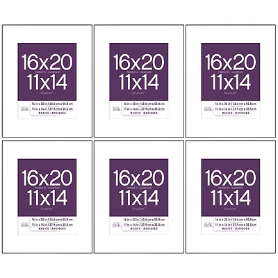 6 Pack: Black Frame with Mat