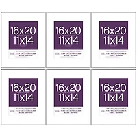 6 Pack: Black Frame with Mat