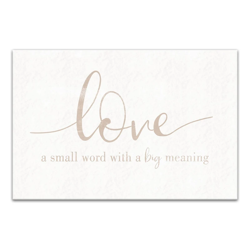 Love Has a Big Meaning Canvas Wall Art