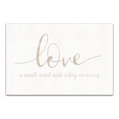 Love Has a Big Meaning Canvas Wall Art