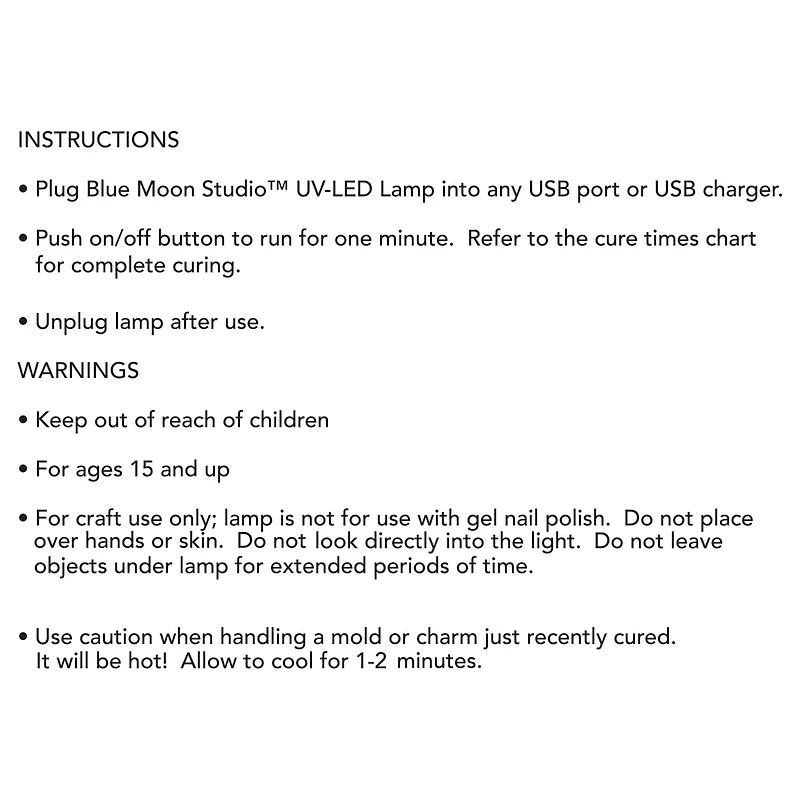 Blue Moon Studio™ UV Resin Craft White Curing USB Lamp